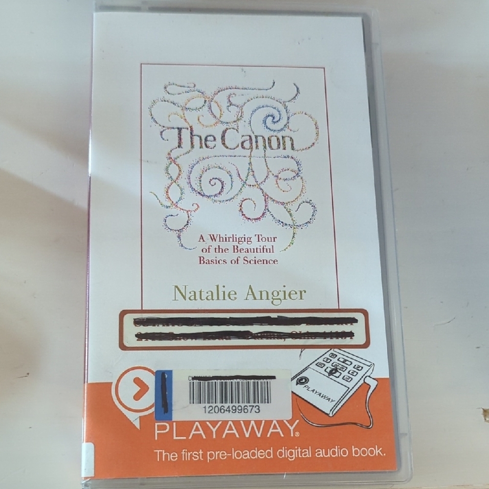 Playaway Audio Book Player - The Canon By Natalie Angier